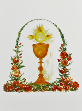 Carte de Communion - Jésus-Christ Eucharistie (pic 1)