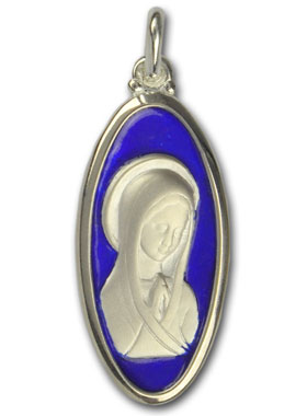 Médaille Sainte Vierge Marie en Argent de Lourdes (pic 1)