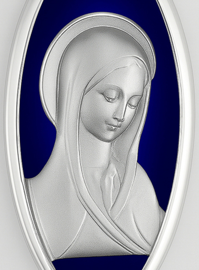 Médaille Sainte Vierge Marie en Argent de Lourdes (pic 2)