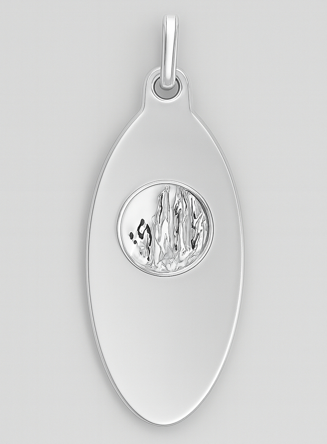 Médaille Sainte Vierge Marie en Argent de Lourdes (pic 3)