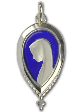 Médaille Goutte Vierge Marie en Argent de Lourdes (pic 1)