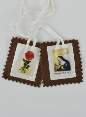 Scapulaire de Sainte Rita en Tissu - 5 cm (pic 1)