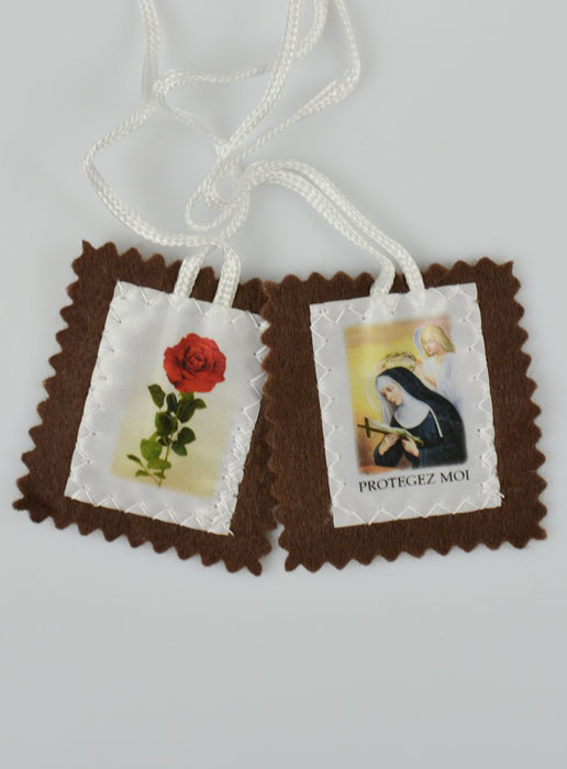 Scapulaire de Sainte Rita en Tissu - 5 cm (pic 2)