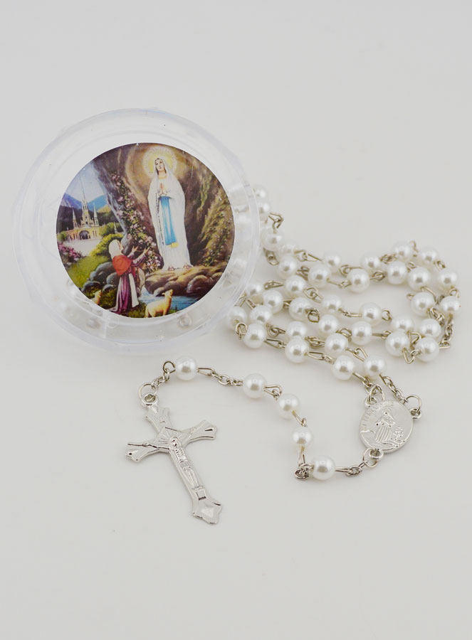 Chapelet en Perles de Nacre Blanche (pic 1)