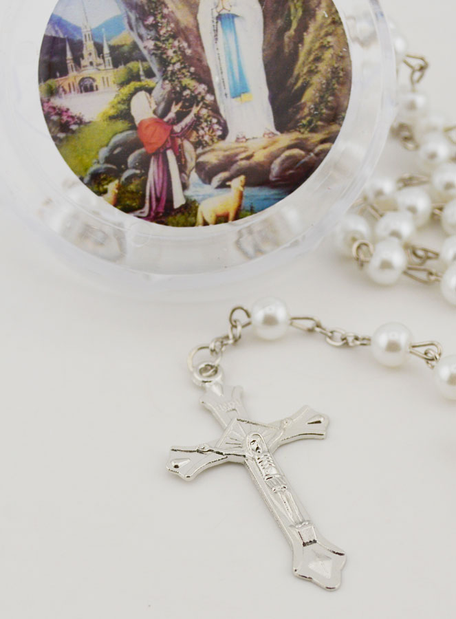 Chapelet en Perles de Nacre Blanche (pic 2)