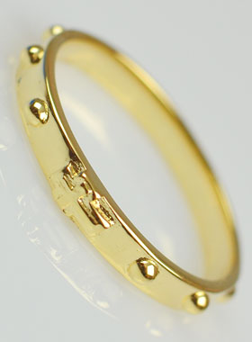 Bague Dizainier Plaqué Or 18 Carats - Taille 58 (pic 1)
