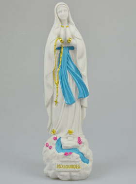 Statue Notre Dame de Lourdes sur Rocher - 33 cm (pic 1)