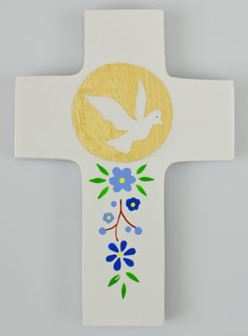 Croix Enfant en Bois - St Esprit, viens en nous (pic 1)