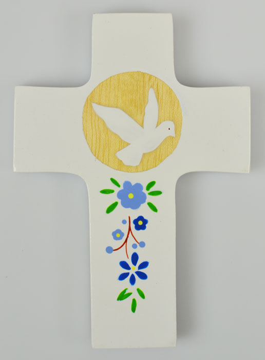 Croix de Confirmation en Bois - St Esprit, viens en nous (pic 2)
