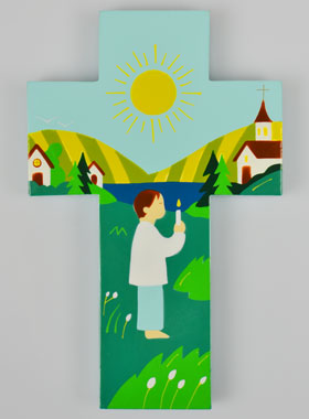 Croix Enfant en Bois - Ma Première Communion (pic 1)