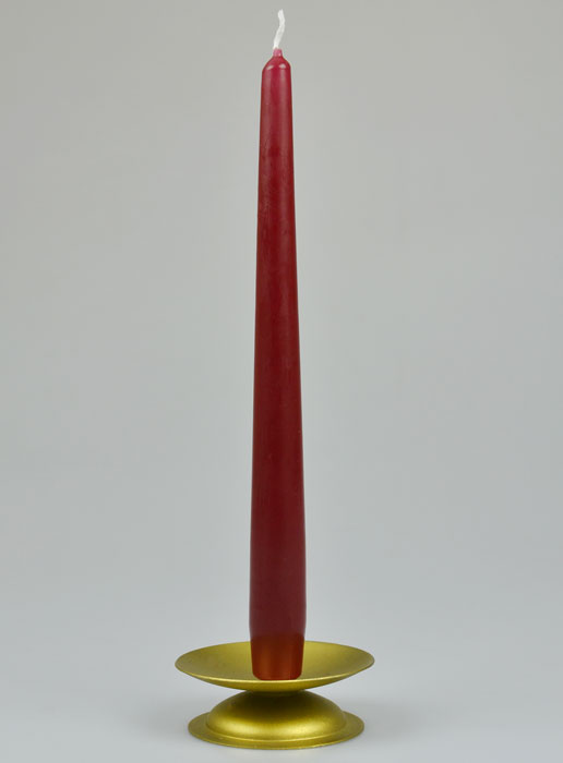 Bougie de Table Chandelier Rouge Foncé - 25cm (pic 2)