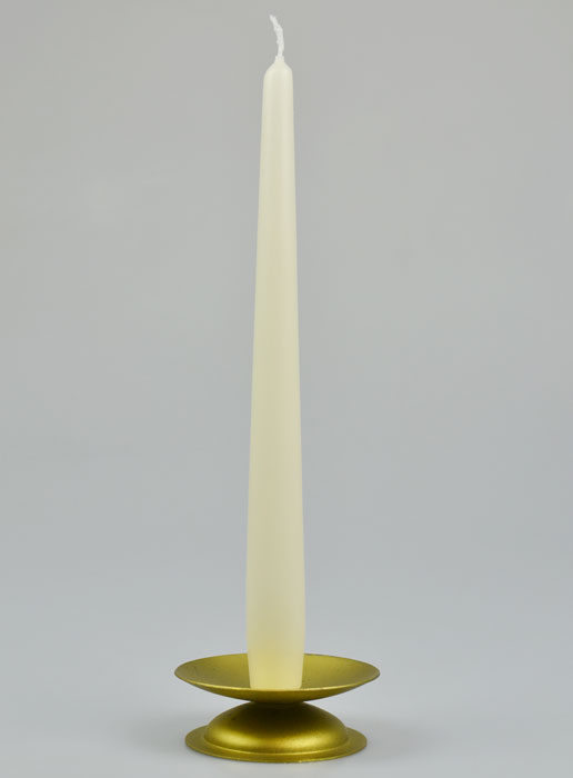 Bougie Flambeau Blanc Cassé - 25cm (pic 2)