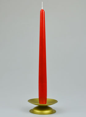 Bougie de Table Chandelier Rouge Rubis - 25cm (pic 1)