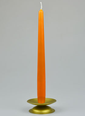 Bougie de Table Chandelier Orange Potiron - 25cm (pic 1)