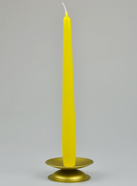 Bougie de Table Chandelier Jaune Citron - 25cm (pic 1)