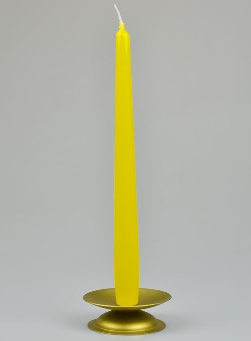 Bougie de Table Chandelier Jaune Citron - 25cm (pic 2)