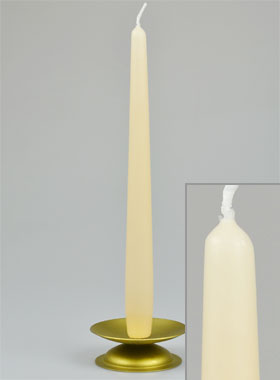 Bougie Flambeau Blanc Crème - 25cm (pic 1)