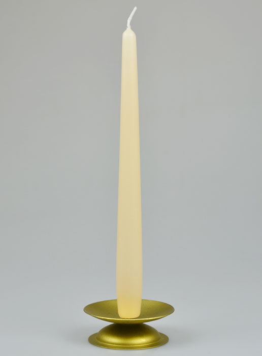 Bougie de Table Chandelier Blanc Crème - 25cm (pic 2)