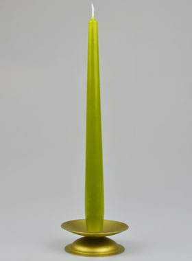 Bougie de Table Chandelier Vert Olive - 25cm (pic 1)