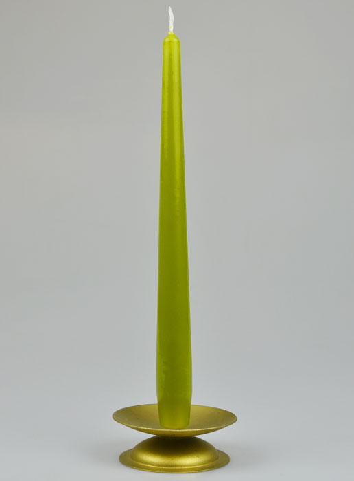 Bougie de Table Chandelier Vert Olive - 25cm (pic 2)