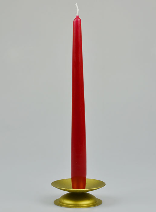 Bougie Flambeau Rouge Carmin - 25cm (pic 2)