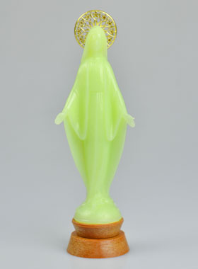 Statue Vierge Miraculeuse Fluorescente Lumineuse - 14 cm (pic 1)