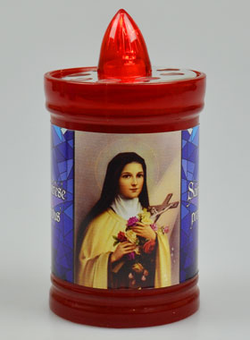 Bougie de Cimetière à Led Ste Thérèse de l'Enfant Jésus - 60 jours (pic 1)