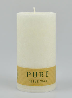 Bougie Blanche Olive Bio 100% Naturelle - 13 X 7 cm (pic 1)