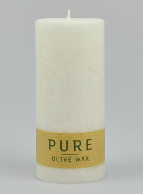 Bougie Blanche Olive Bio 100% Naturelle - 13 X 6 cm (pic 1)