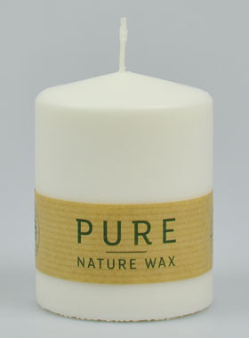 Bougie Blanche Bio 100% Naturelle - 9 X 7 cm (pic 1)