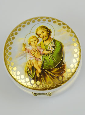 Custode Image Saint Joseph à l'Enfant Jésus - 5 cm (pic 1)