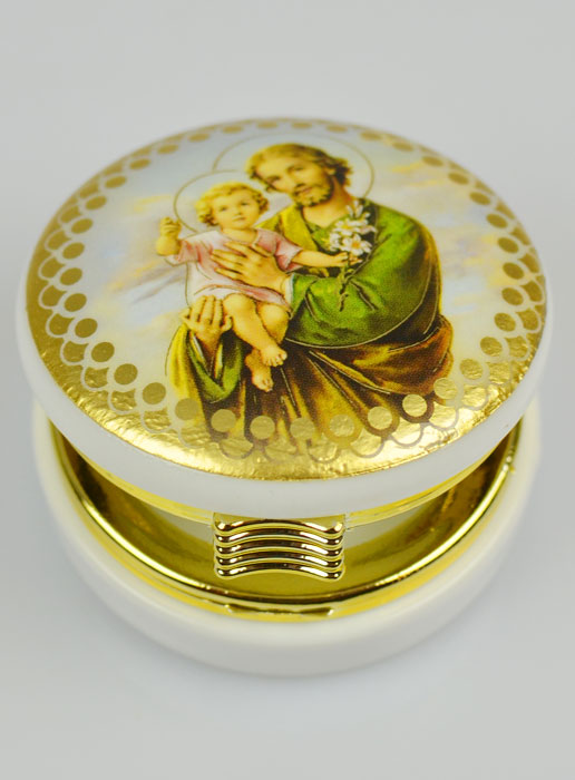 Custode Image Saint Joseph à l'Enfant Jésus - 5 cm (pic 3)