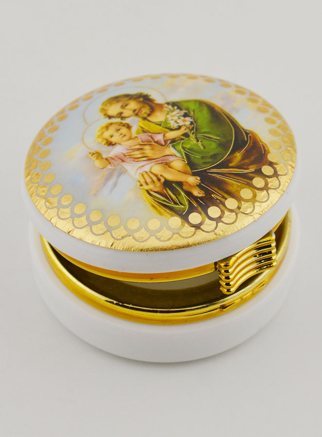 Custode Image Saint Joseph à l'Enfant Jésus - 5 cm (pic 4)