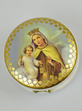 Custode Image Vierge Couronnée à l'Enfant Jésus - 5 cm (pic 1)