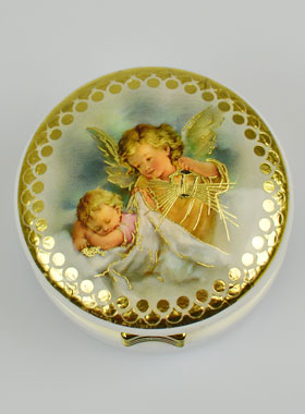 Custode Image Ange Protecteur à la Lanterne - 5 cm (pic 1)