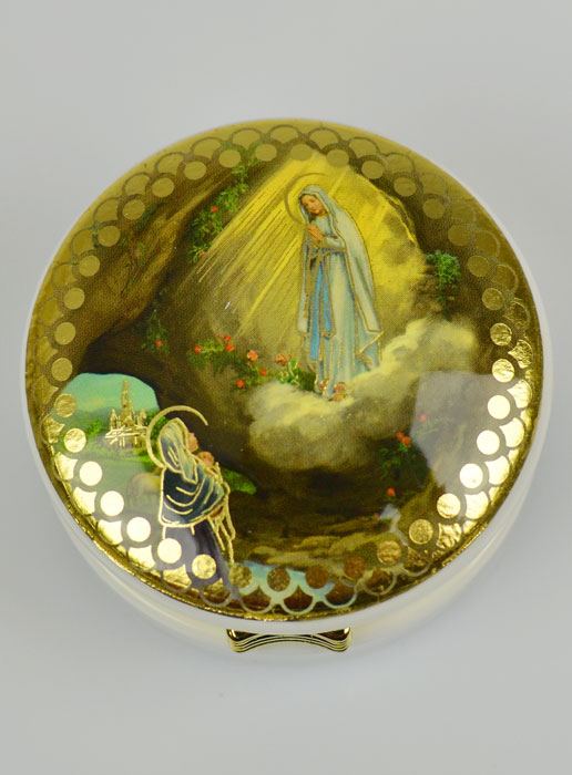 Custode Image Notre Dame de Lourdes - 5 cm (pic 2)