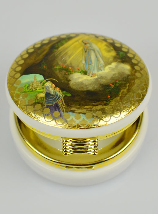Custode Image Notre Dame de Lourdes - 5 cm (pic 3)