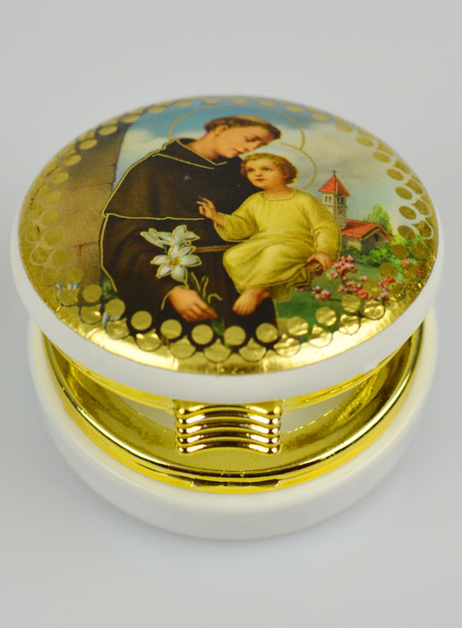 Custode Image Saint Antoine de Padoue - 5 cm (pic 3)