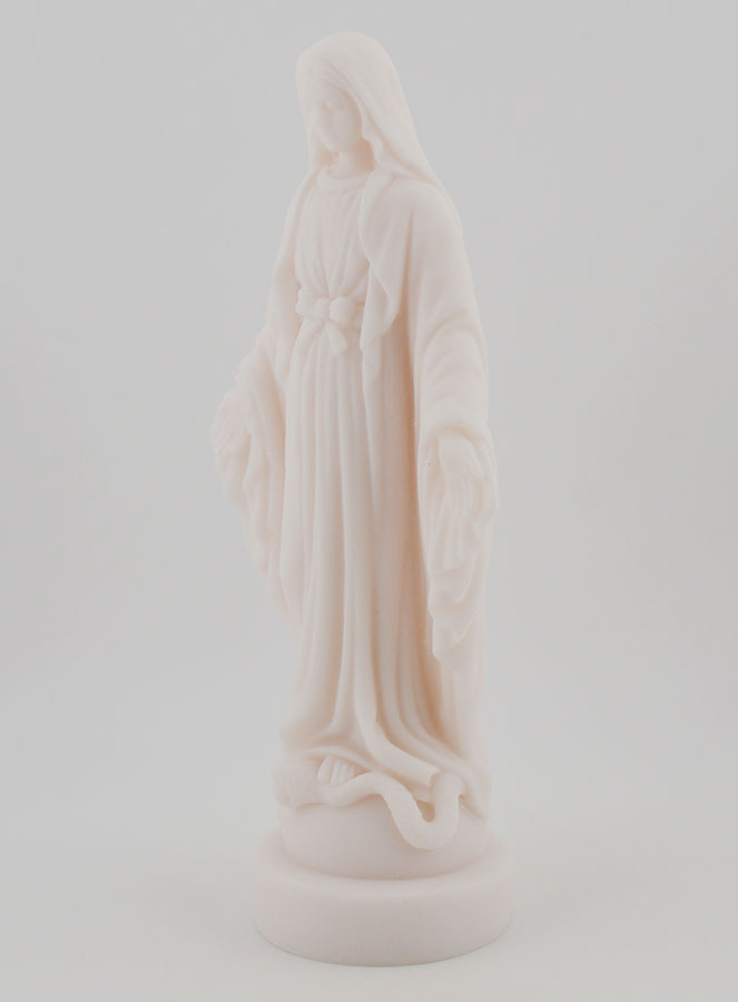 Statue Vierge Miraculeuse en Albâtre - 18 cm (pic 2)