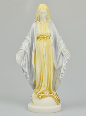Statue Vierge Miraculeuse en Albâtre - 23 cm (pic 1)