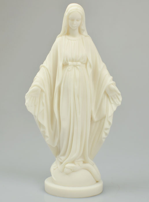 Statue de la Vierge Miraculeuse en Albâtre - 23 cm (pic 2)