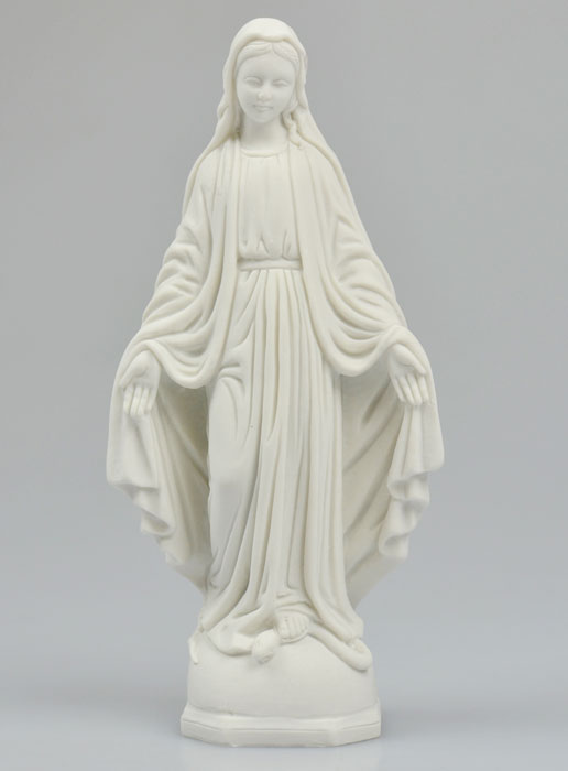 Statue Vierge Miraculeuse - Blanche - 16 cm (pic 2)