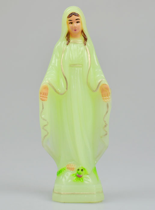 Statue Vierge Miraculeuse - Fluo Lumineuse 15cm (pic 1)