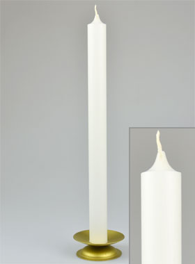 Grande Bougie Flambeau Blanche - 35cm (pic 1)