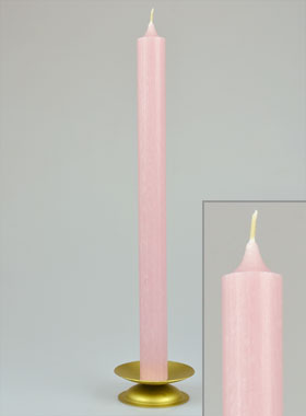 Grande Bougie de Table Chandelier Rose - 35cm (pic 1)