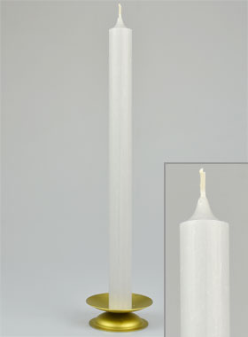 Grande Bougie de Table Chandelier Gris Argenté - 35cm (pic 1)