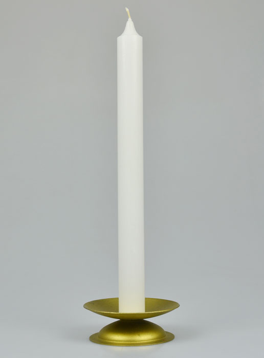 Bougie Flambeau Blanche Modèle Rustique - 25cm (pic 2)