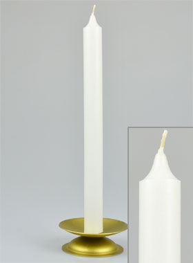 Bougie Blanche Chandelier Modèle Rustique - 25cm (pic 1)
