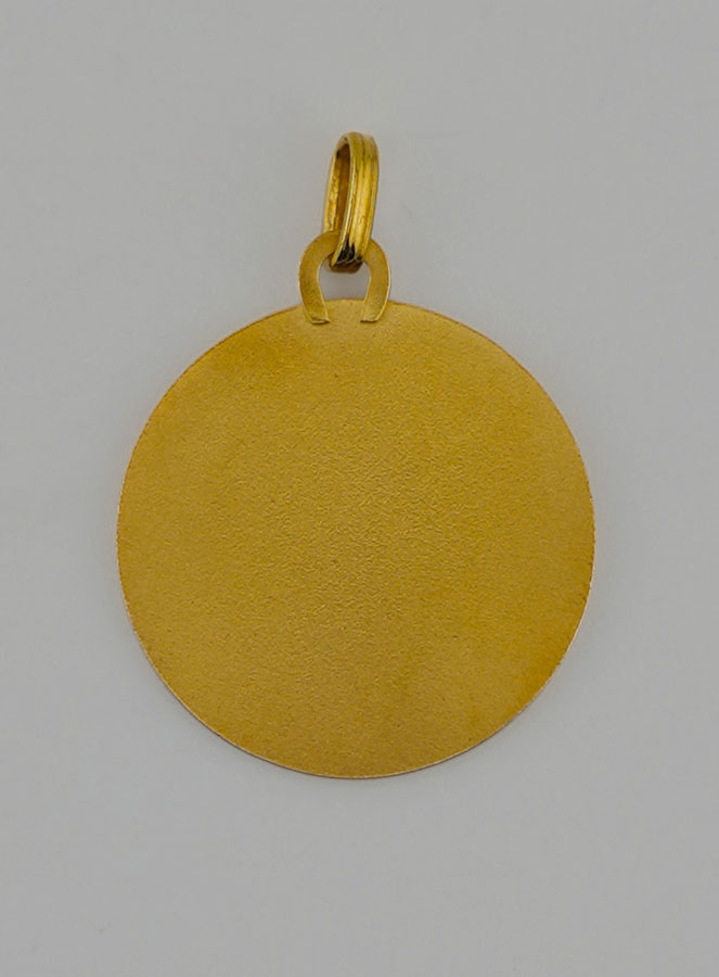 Médaille Saint Michel Archange en Or Massif 18 Carats - 12 mm (pic 4)