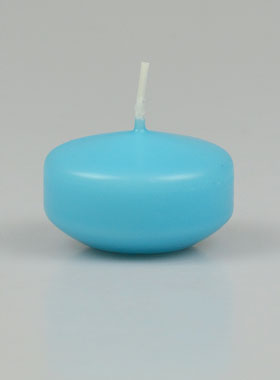Bougie Flottante Couleur Bleu Turquoise - 5cm (pic 1)